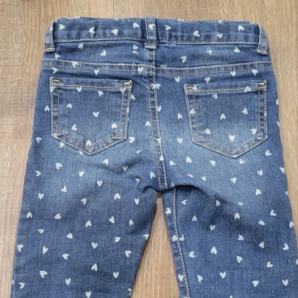 Cat & Jack Denim Skinny Super Stretch Jeans, Heart Print, 2T - Picture 8 of 8